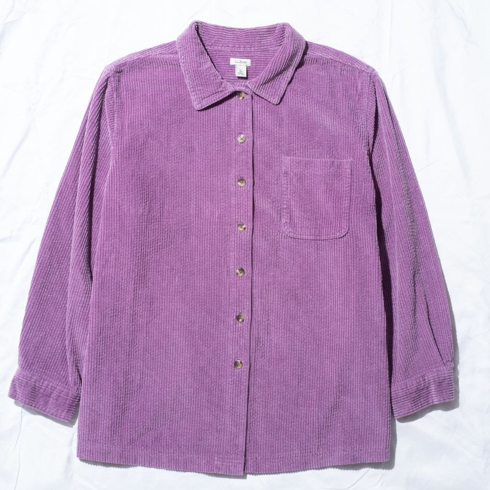 Vintage Lavender corduroy L.L Bean Button up